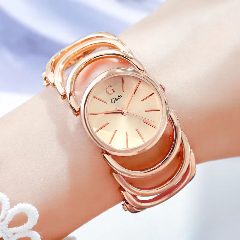 Casual Solid Color Jewelry Buckle Quartz Women's Watches