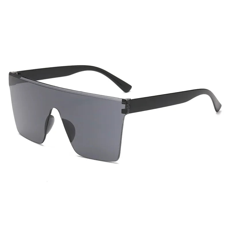 streetwear solid color pc square frameless men's sunglasses