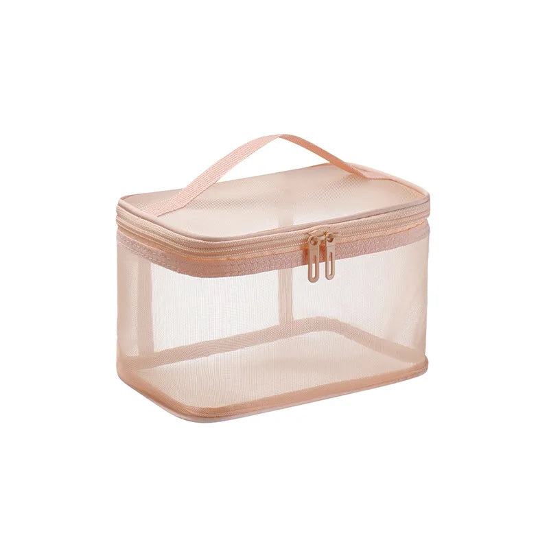grid visual large multi-functional travel cosmetic storage bag