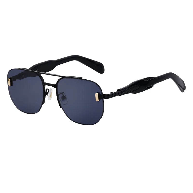 Vacation Solid Color Pc Tinted Lenses Square Full Frame Men's Sunglasses