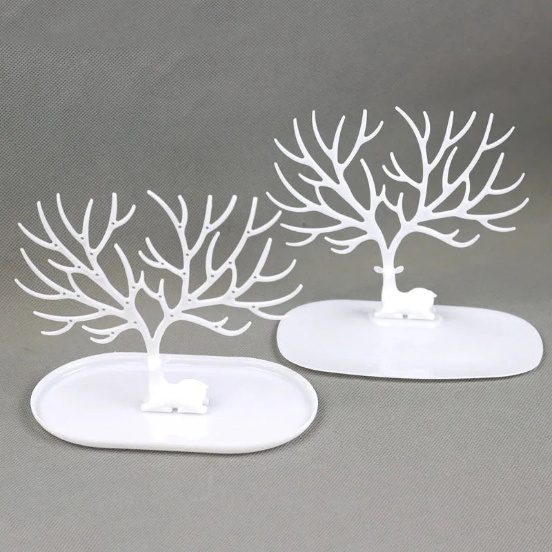 Small Deer Jewelry Display Stand Earring Bracelet Organizer Artistic Style Plastic Storage Tray Jewelry Accessories Holder