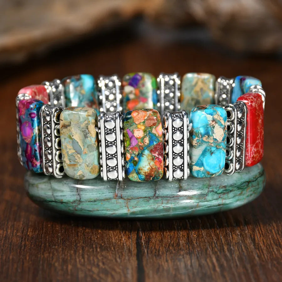 Elegant Bohemian natural stone Beaded Chain Bracelets In Bulk