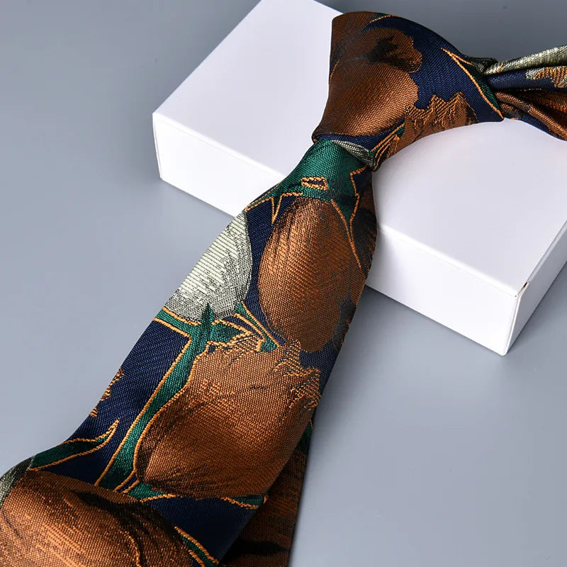 business animal flower polyester yarn men's tie