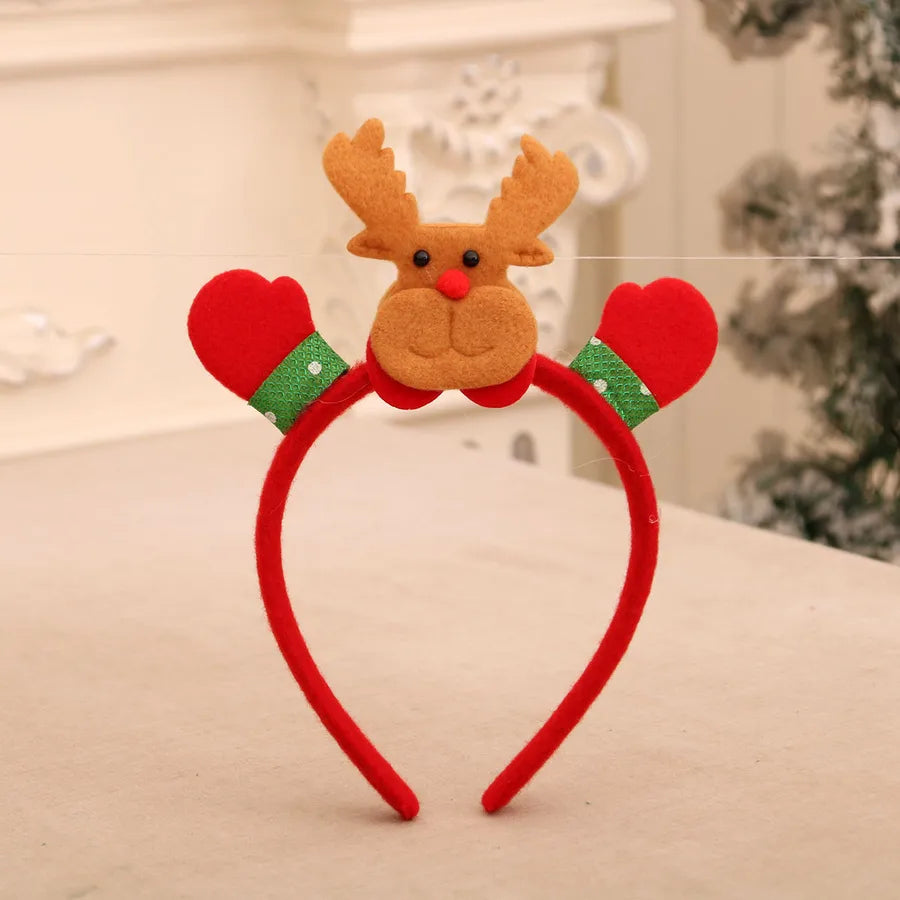 Christmas Cute Snowman Antlers Elk Nonwoven Party Festival Hair Band Costume Props Party Accessories
