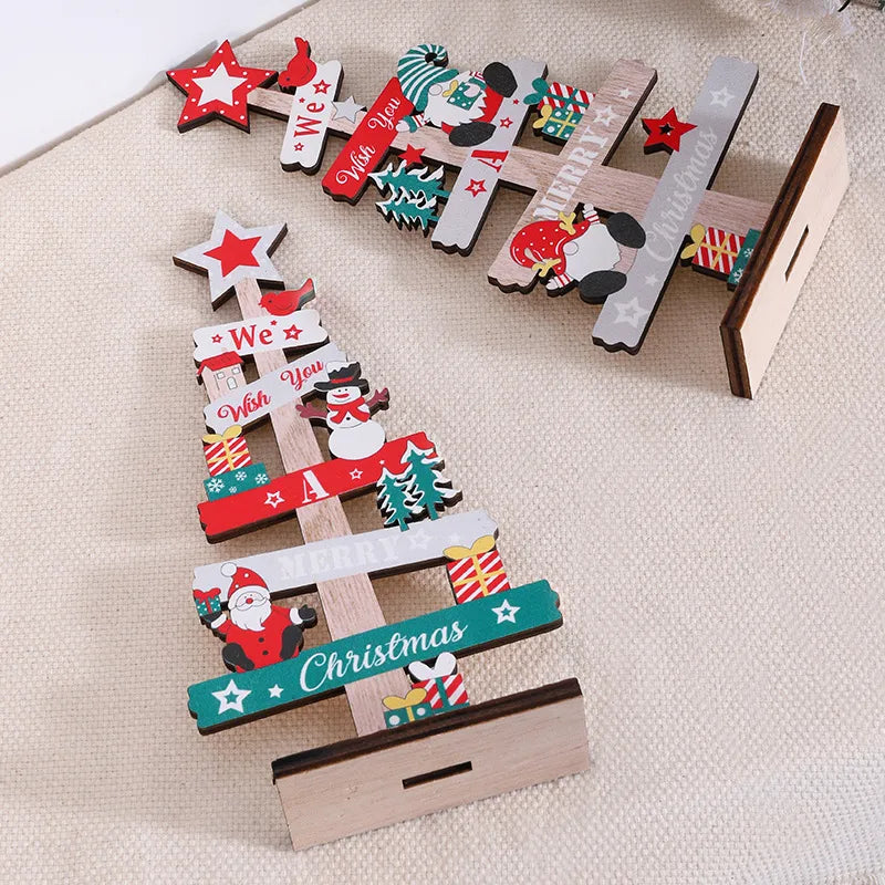 Christmas Cartoon Style Simple Style Letter Snowman Wood Holiday Festival Ornaments