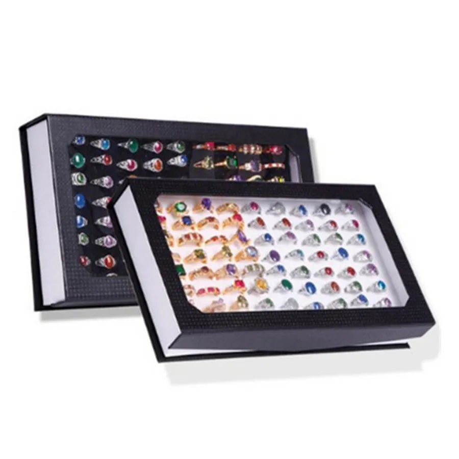 Spot 100 Ring Jewelry Box with Lid Earrings Jewelry Plate 100 Ring Jewelry Storage Display Plate