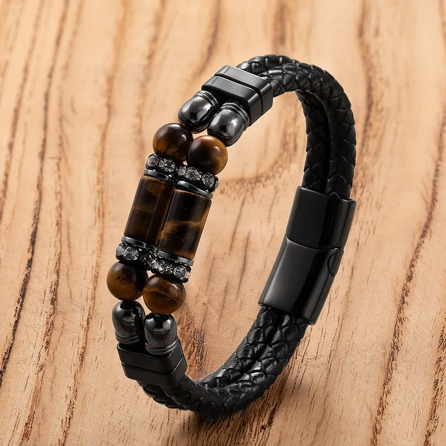 Vintage Style Classic Style Commute Geometric Leather rope Stone Metal Unisex Bracelets