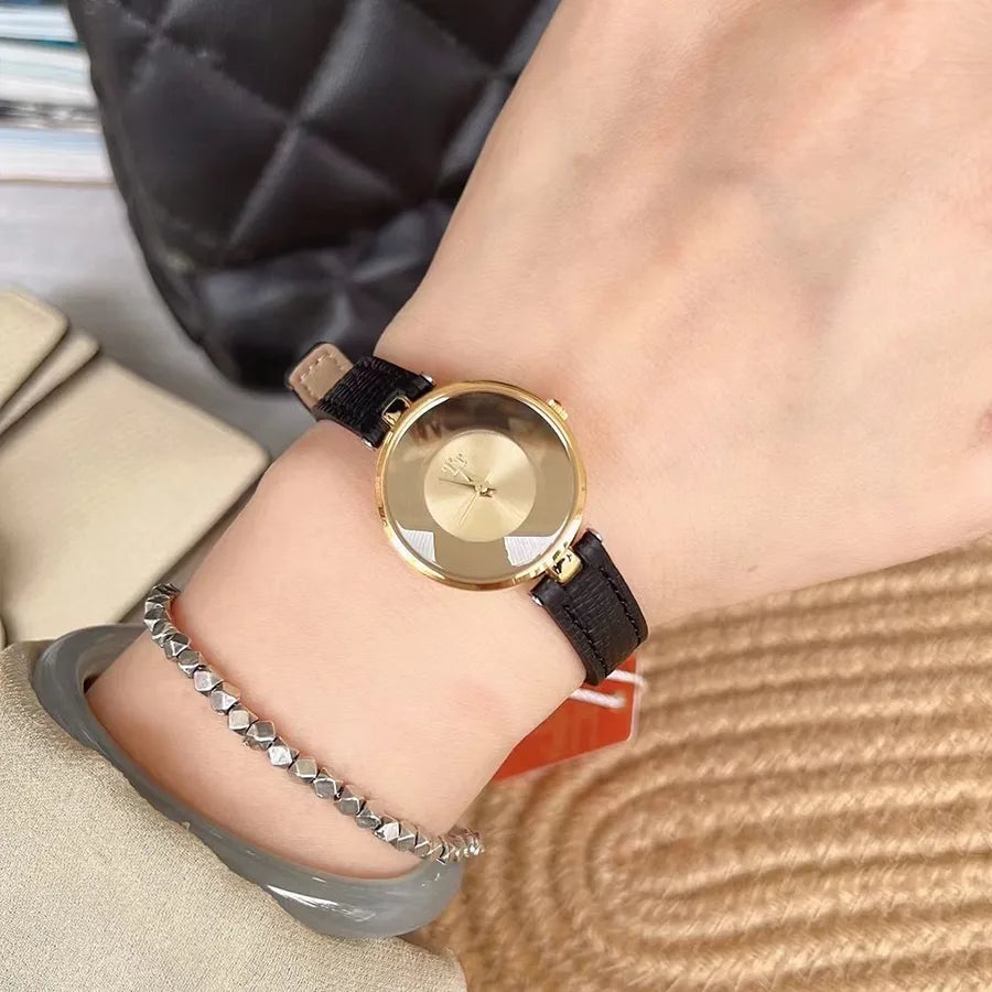 Simple Style Solid Color Buckle Quartz Watch Women's Watches