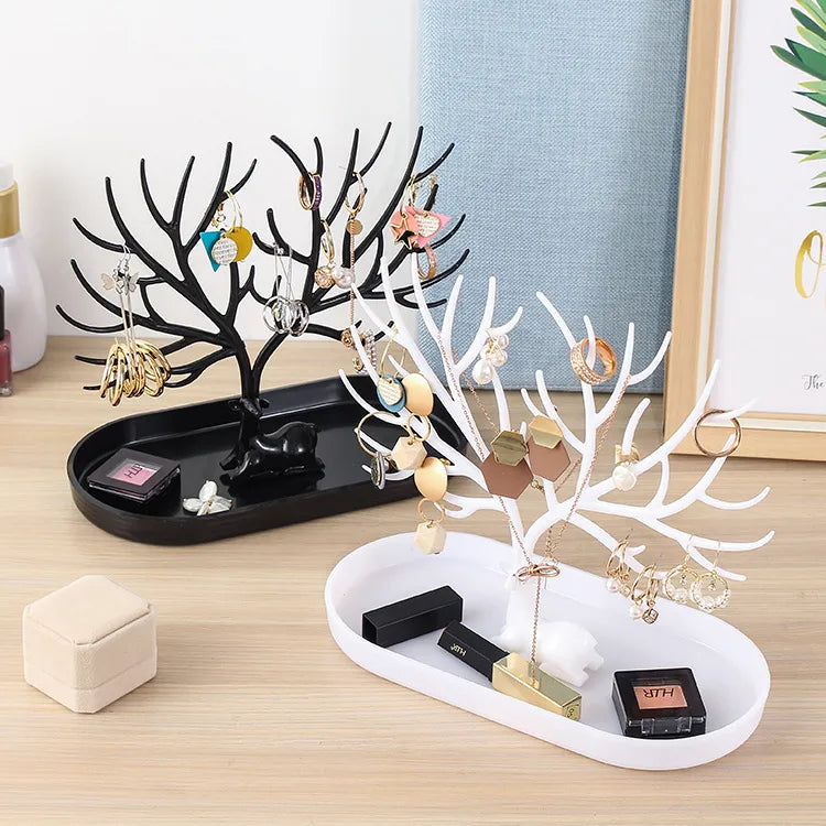 New Small Deer Antler Shaped Jewelry Storage Box Bracelet Earring Necklace Display Stand Organizer For Jewelry Accessories