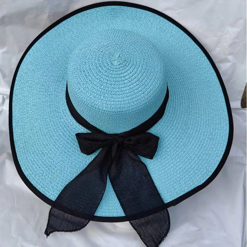 Women's Lady Vacation Bow Knot Big Eaves Sun Hat
