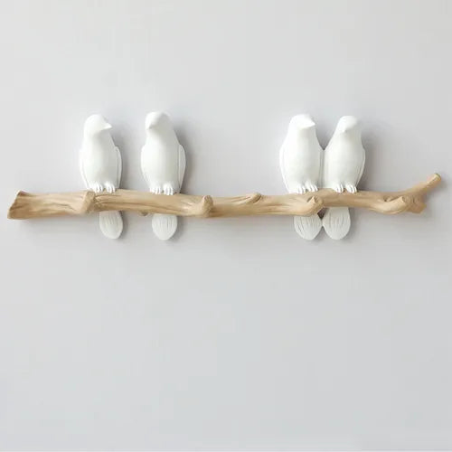 Nordic Creative Bird Decoration Hook Hallway Wall Seamless Key Hook Punch-free Wall Decoration Wall Hanging Coat Hook