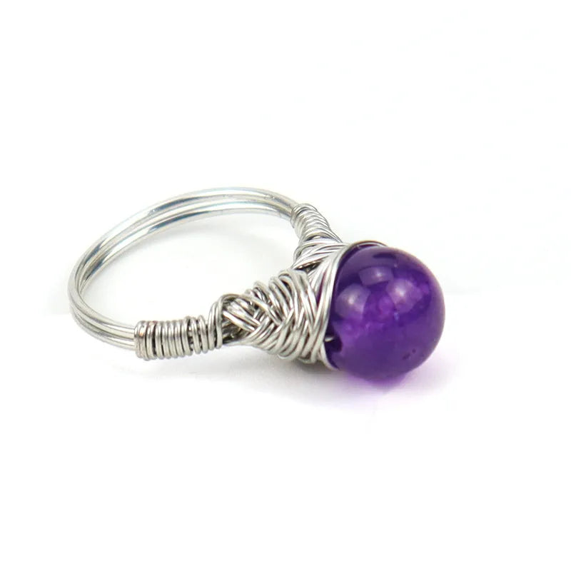 retro geometric agate plating rings 1 piece