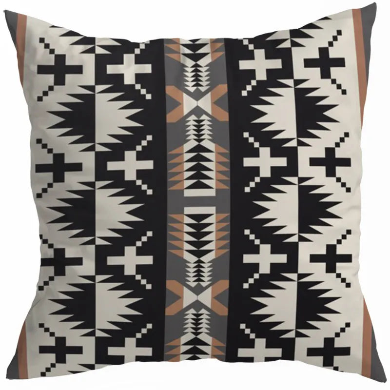 vacation sweet geometric stripe solid color linen fibre peach skin pillow cases