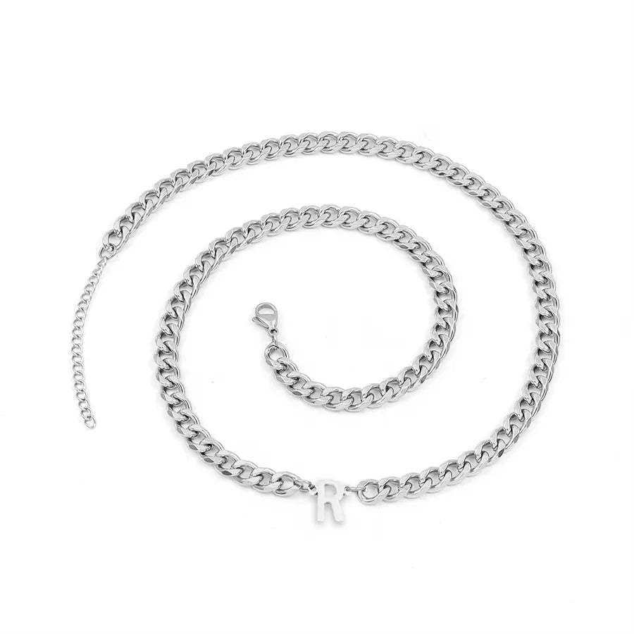 Retro Simple Style Classic Style Letter 201 Stainless Steel 304 Stainless Steel Men's Pendant Necklace