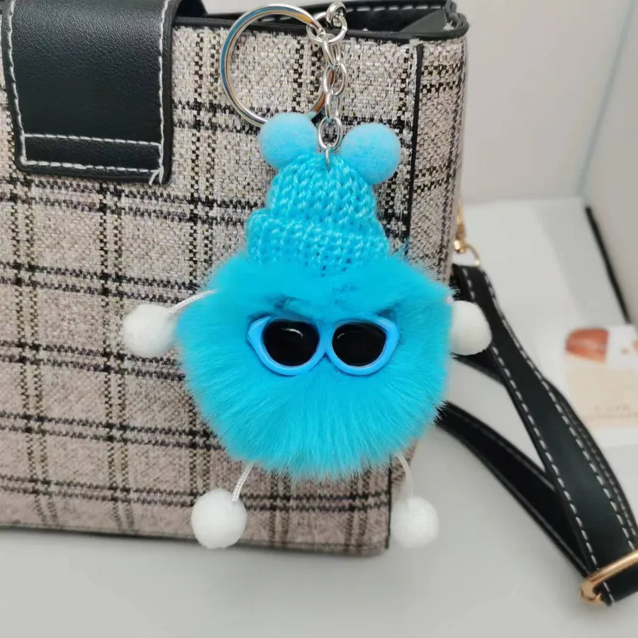 Plush elf spot imitation Rex rabbit fur elf bag pendant plush hook key chain Rex rabbit fur pendant New