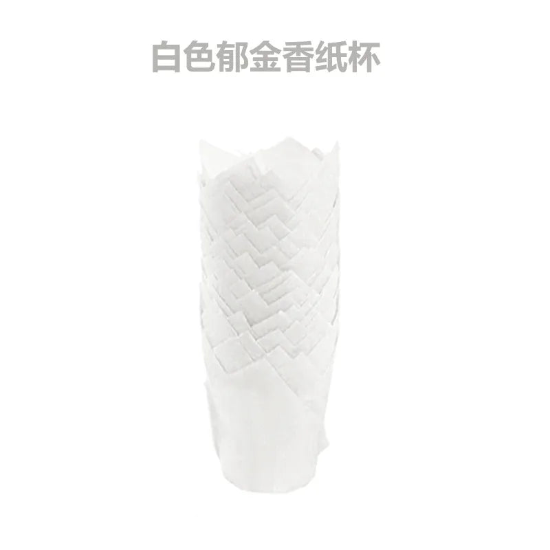 christmas simple style solid color paper cake cups