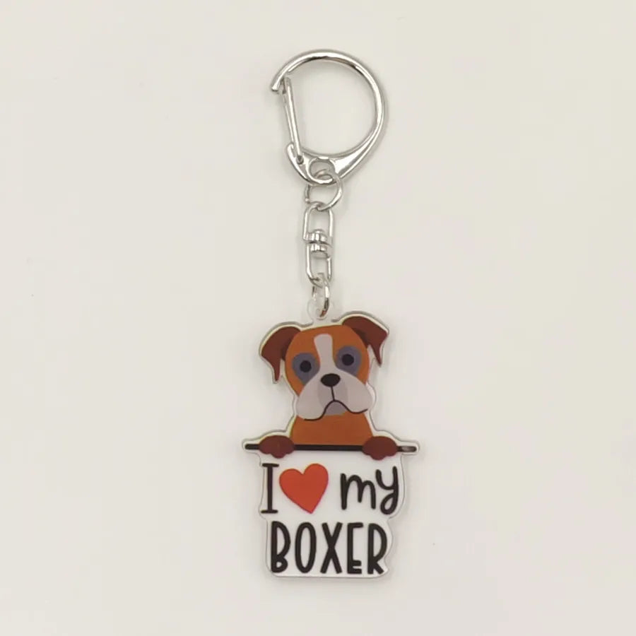 Ethnic Style Simple Style Letter Dog Arylic Unisex Keychain