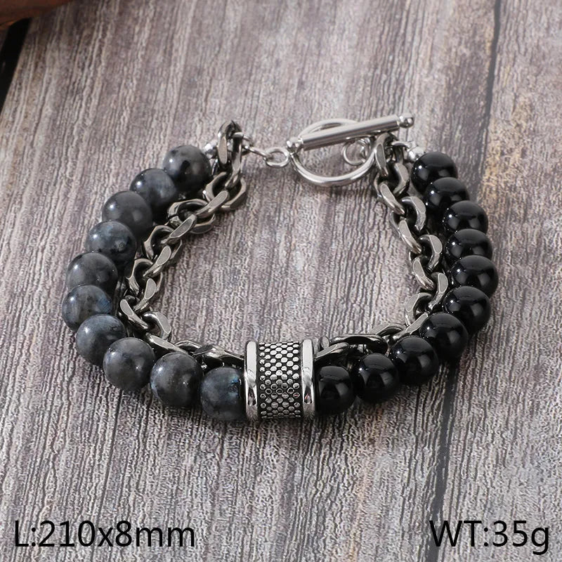 Casual Simple Style Streetwear Round 304 Stainless Steel Bracelets In Bulk