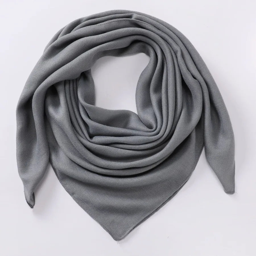 Women's Elegant Simple Style Solid Color Imitation cotton and linen Silk Scarf
