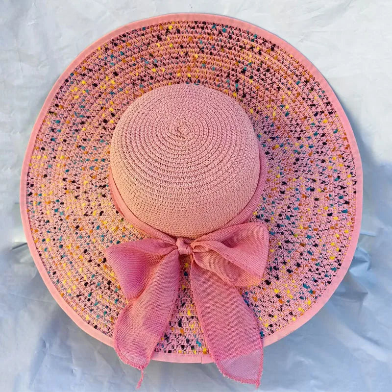 Women's Vacation Beach Solid Color Big Eaves Sun Hat
