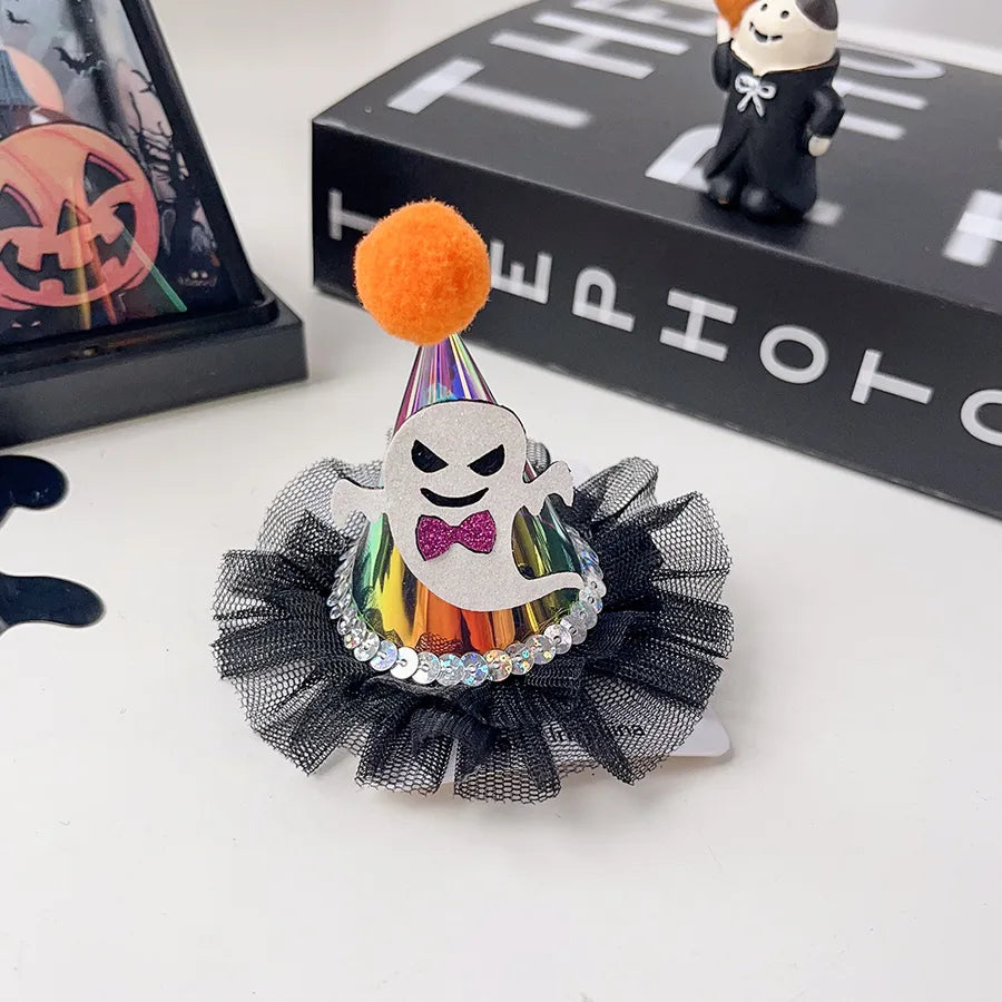 New Arrival Halloween Ornaments Creative Funny Pumpkin Ghost Bat Side Clip Top Clip Festival Atmosphere Hair Accessories