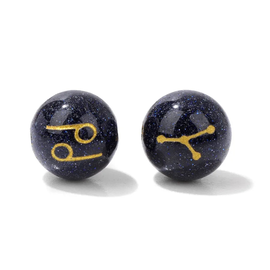 1 Piece Diameter 10mm Stone Constellation Beads