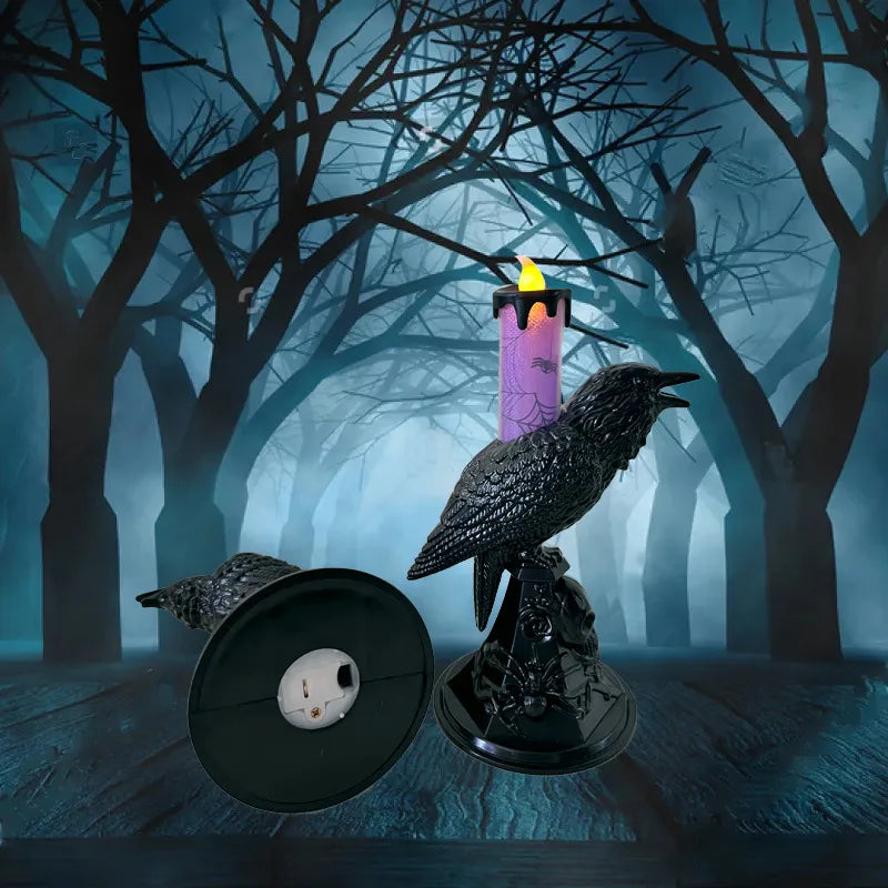 halloween gothic crow plastic party ornaments