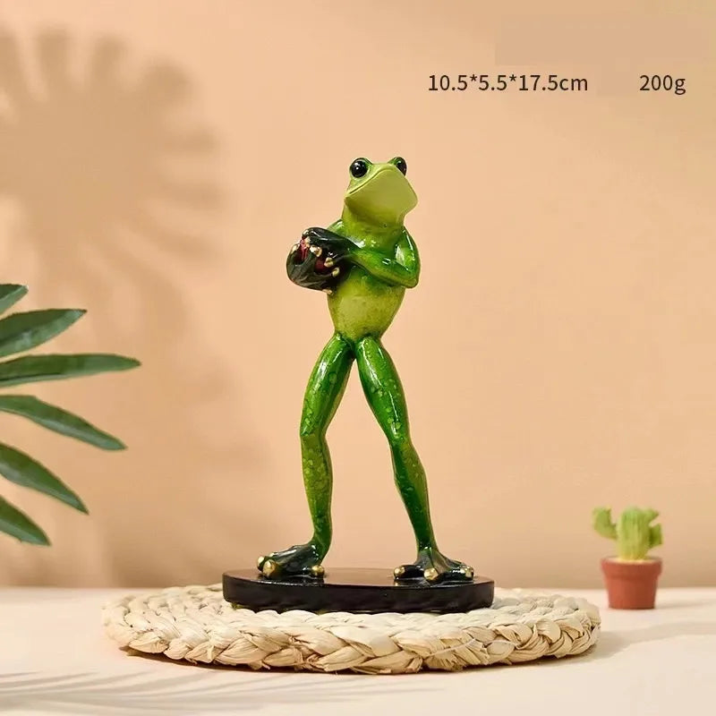 Cute Frog Resin Ornaments Artificial Decorations
