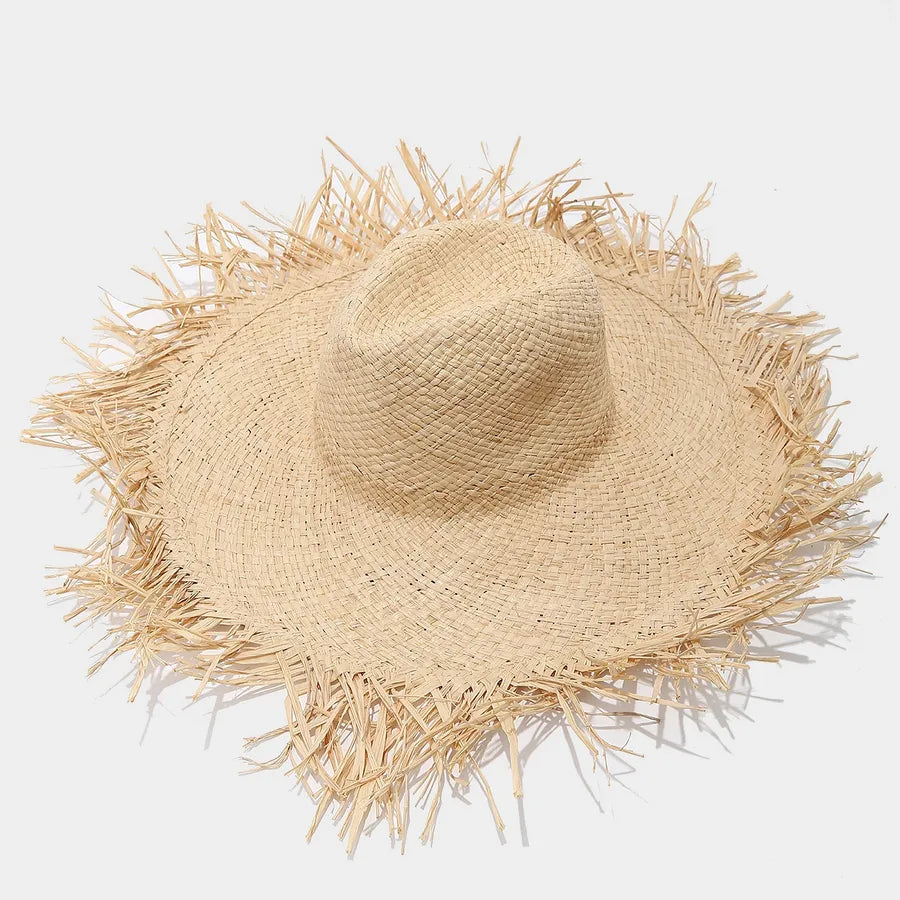 Unisex Casual Style Elegant Streetwear Solid Color Manual Hook Curved Eaves Straw Hat