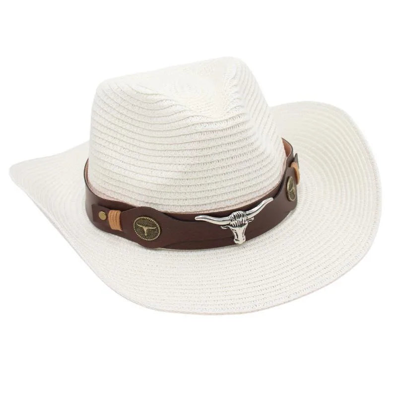 Women's Retro Ethnic Style Solid Color Crimping Straw Hat
