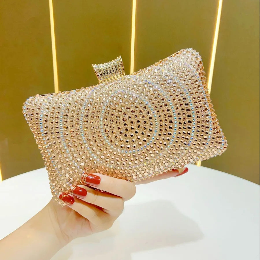 Fashionable Versatile Luxury Rhinestone Evening Bag High-End Sensation Lady Handheld Bag Women Elegant Atmosphere Dinner Bag