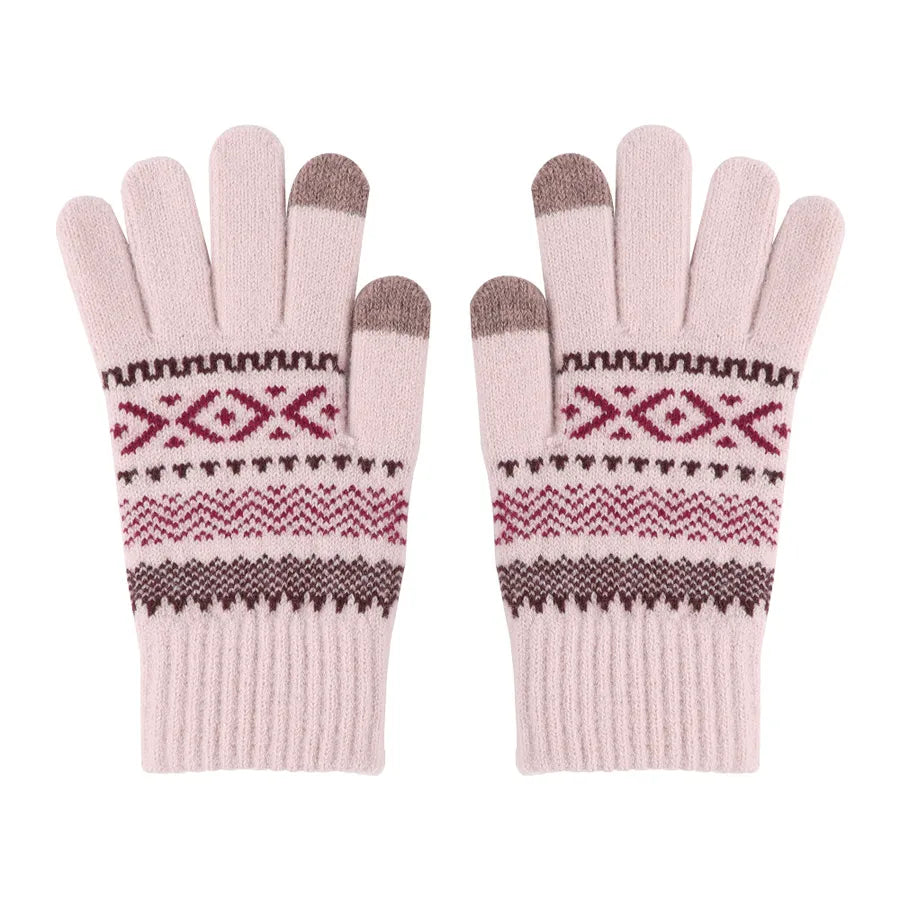 Women's Basic Modern Style Printing Gloves