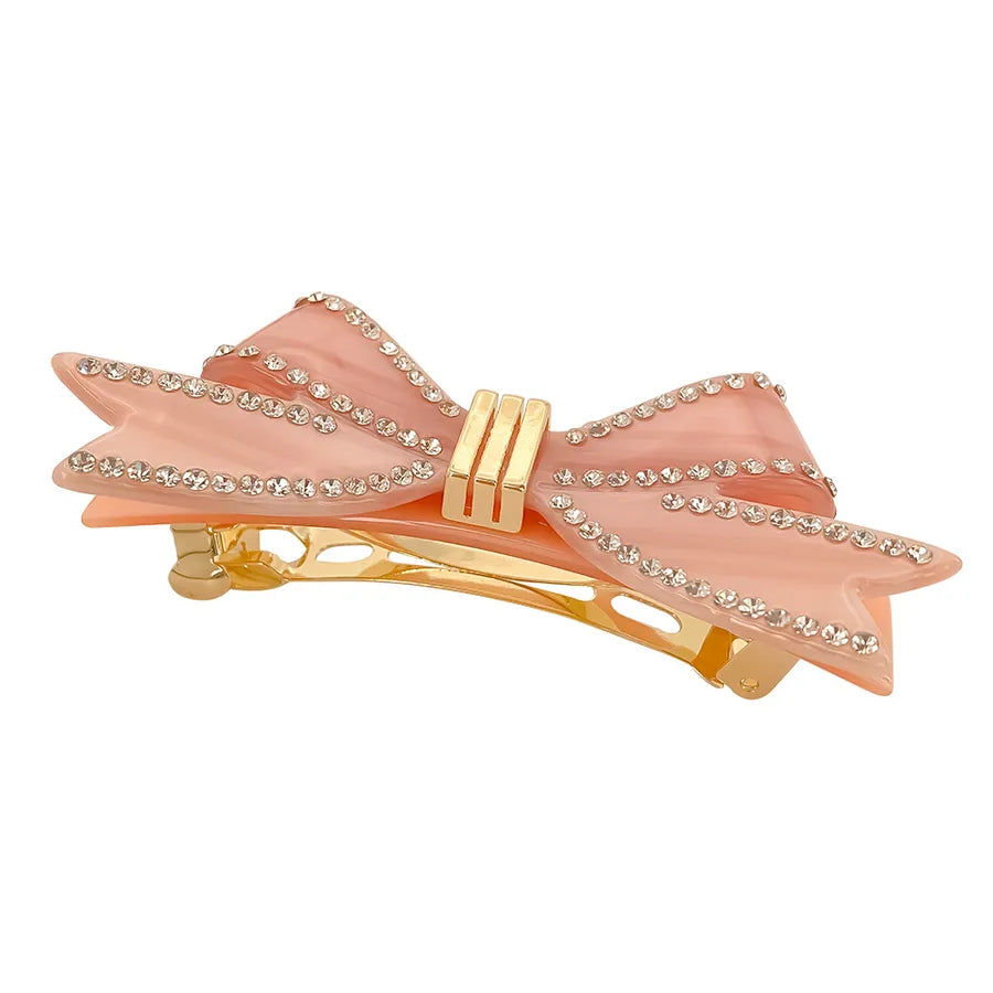 EManco New Fashion Hair Accessories Rhinestone Bow Simple High-end Sense Claw Clip Women Light Luxury Acetate Hair Clip Sweet