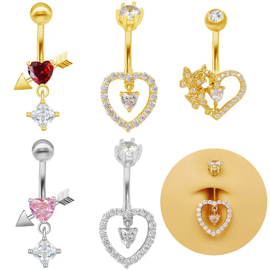 1 Piece Belly Rings Simple Style Classic Style Star 316L Stainless Steel  Alloy Plating Inlay Resin Rhinestones Glass Gold Plated Silver Plated Belly Rings