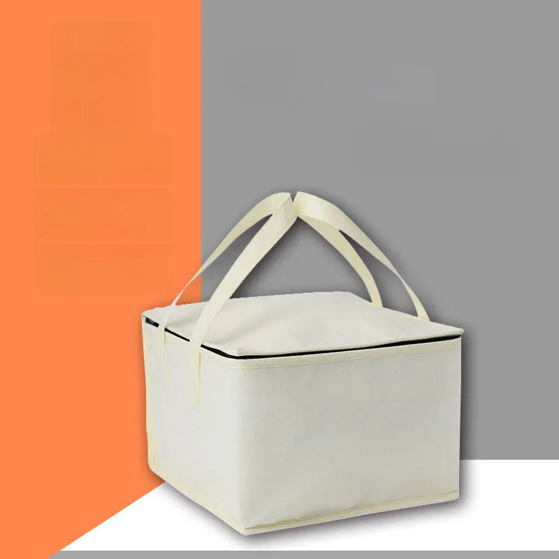 Factory Wholesale Birthday Cake Insulation Bag Portable Large Capacity Aluminum Foil Thickened Milk Tea Takeaway Non-woven Refrigerator Bag