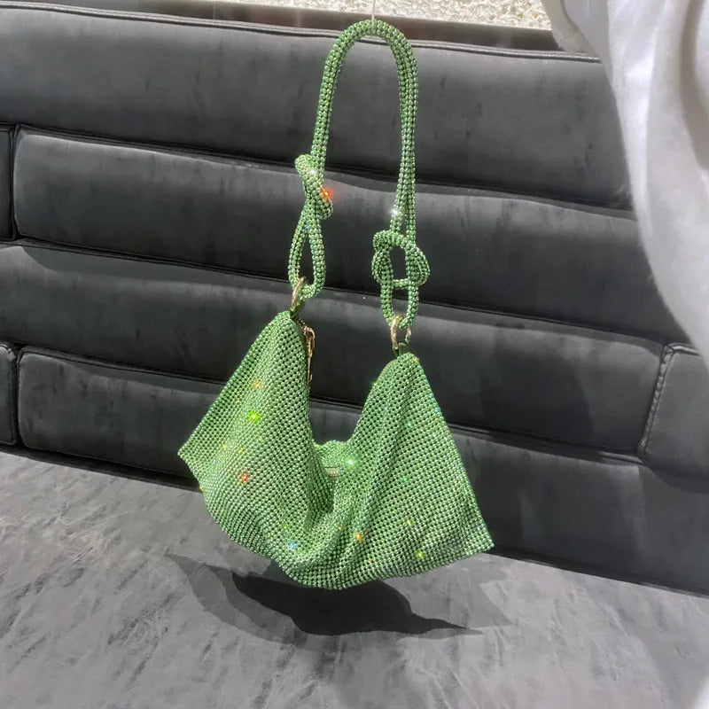 women's small summer rhinestone fashion underarm bag