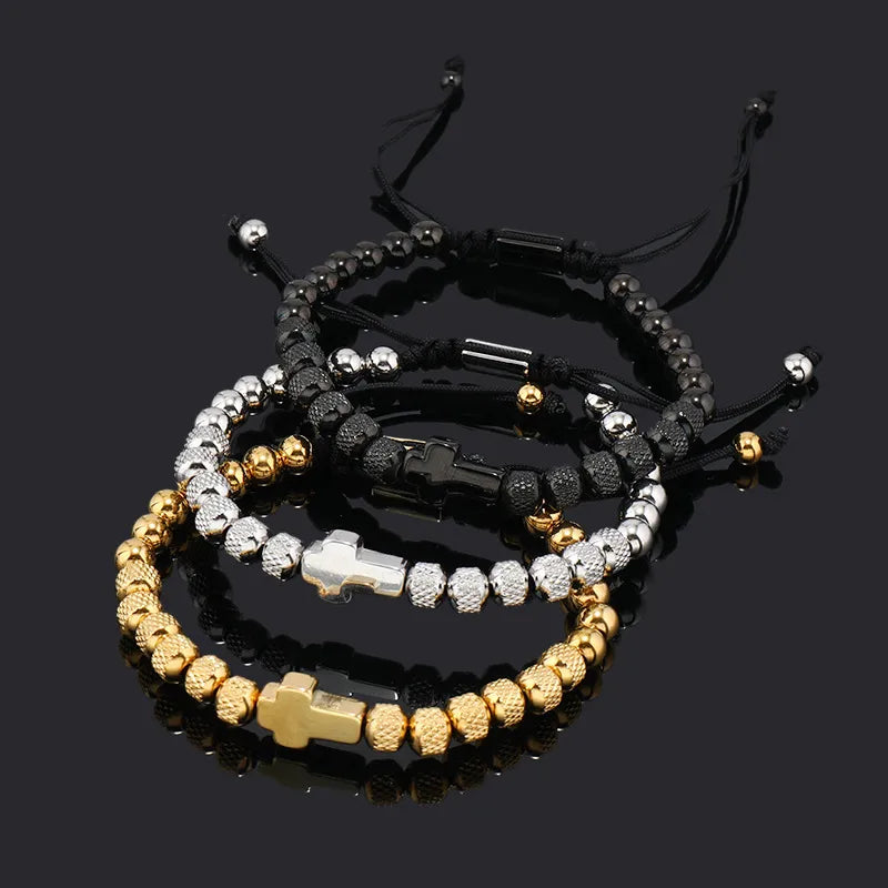 Simple Style Cross 304 Stainless Steel Unisex Bracelets