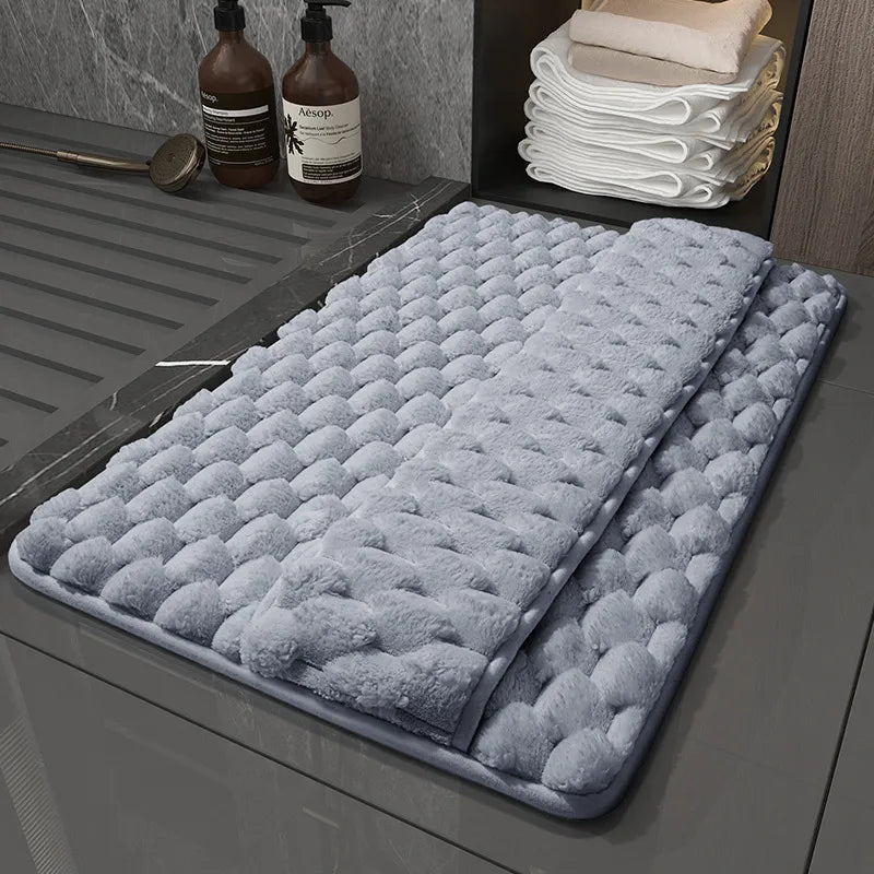 Casual Solid Color Polyester Fiber (polyester) carpet Bathing
