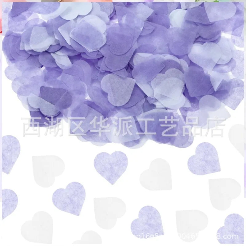 2.5cm heart-shaped love paper pieces Valentine's Day wedding venue hand-held throwing paper scraps transparent balloon filler