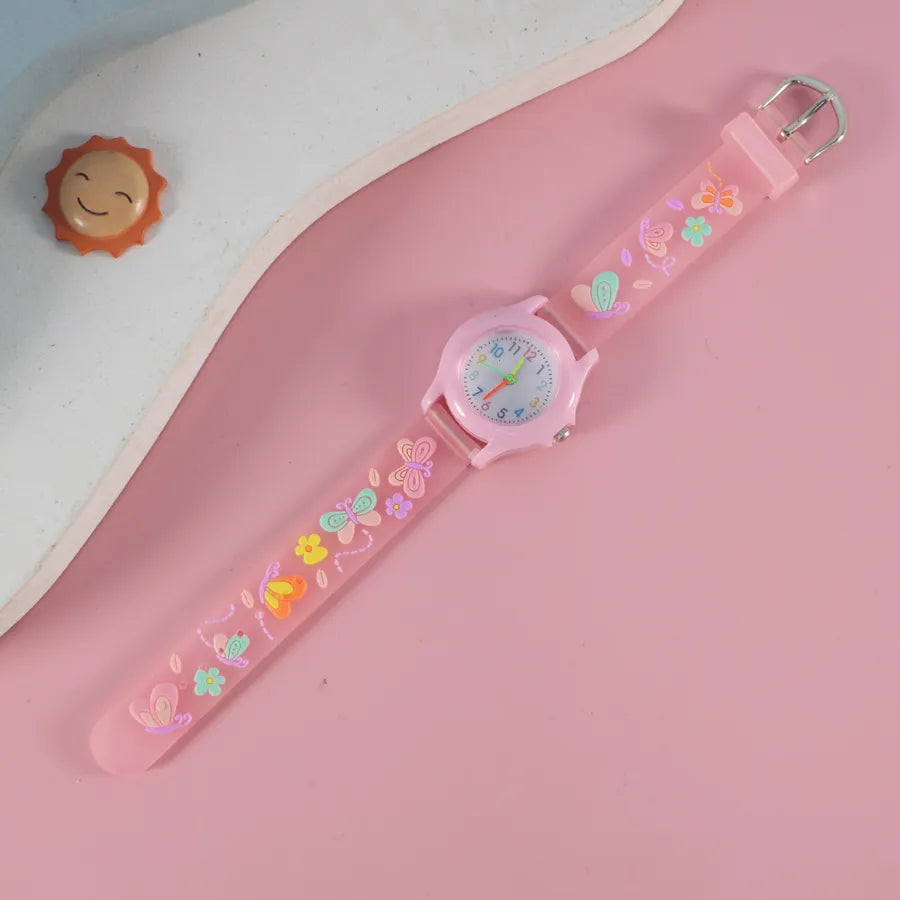 New PVC Color Case Cartoon Children's Quartz Watch Cute Creative Toy Watch Primary School Boys Girls Watch