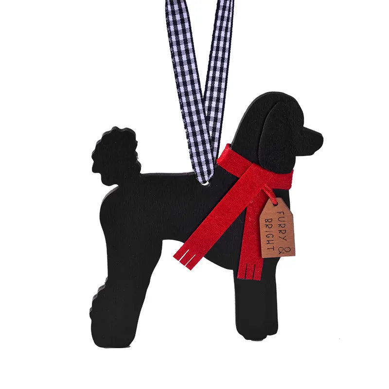 Christmas Decorations Scarf Dog Pendant Christmas Tree Ornaments Scene Dressing Up Supplies Classical American New Style