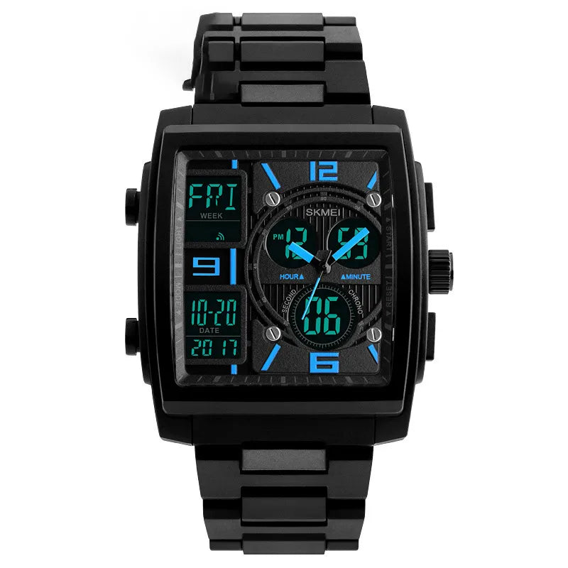 fashion square single folding buckle electronic men's watches