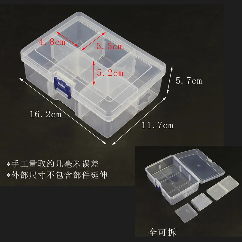 jewelry box plastic detachable 36 small lattice jewelry necklace ring earrings storage box
