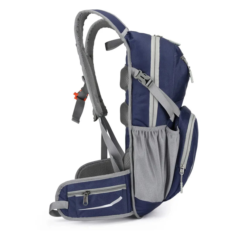 sports solid color square zipper functional backpack
