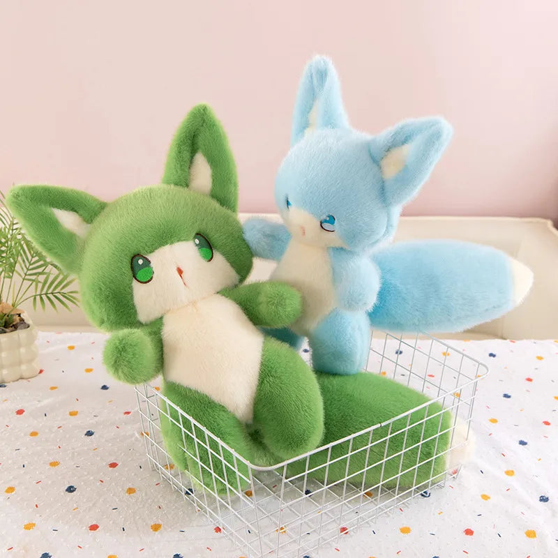 New Cute Comforting Little Fox Plush Toy Doll Birthday Gift Soft PP Cotton Material Lifelike Fox Stuffed Animal Collectible