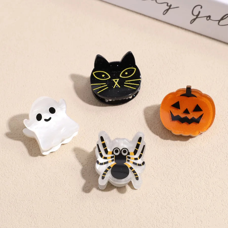 Halloween Fashion Personalized Bat Pumpkin Spider Claw Clip Universal Ghost Small Hair Clip Stylish Accessory For Women