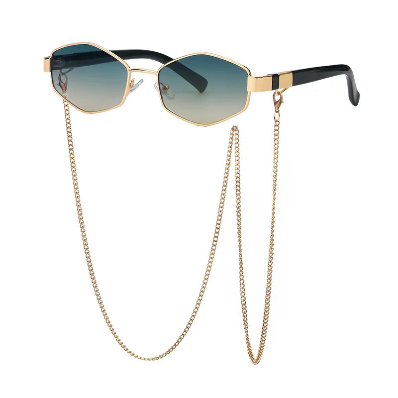 sexy geometric pc polygon full frame women's sunglasses