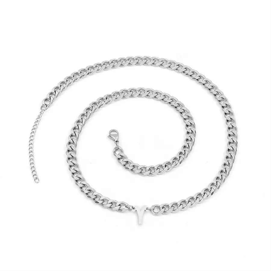 Retro Simple Style Classic Style Letter 201 Stainless Steel 304 Stainless Steel Men's Pendant Necklace