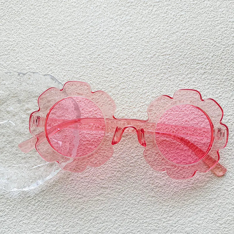 Casual Cute Color Block Pc Resin Special-Shaped Mirror Full Frame Kids Sunglasses