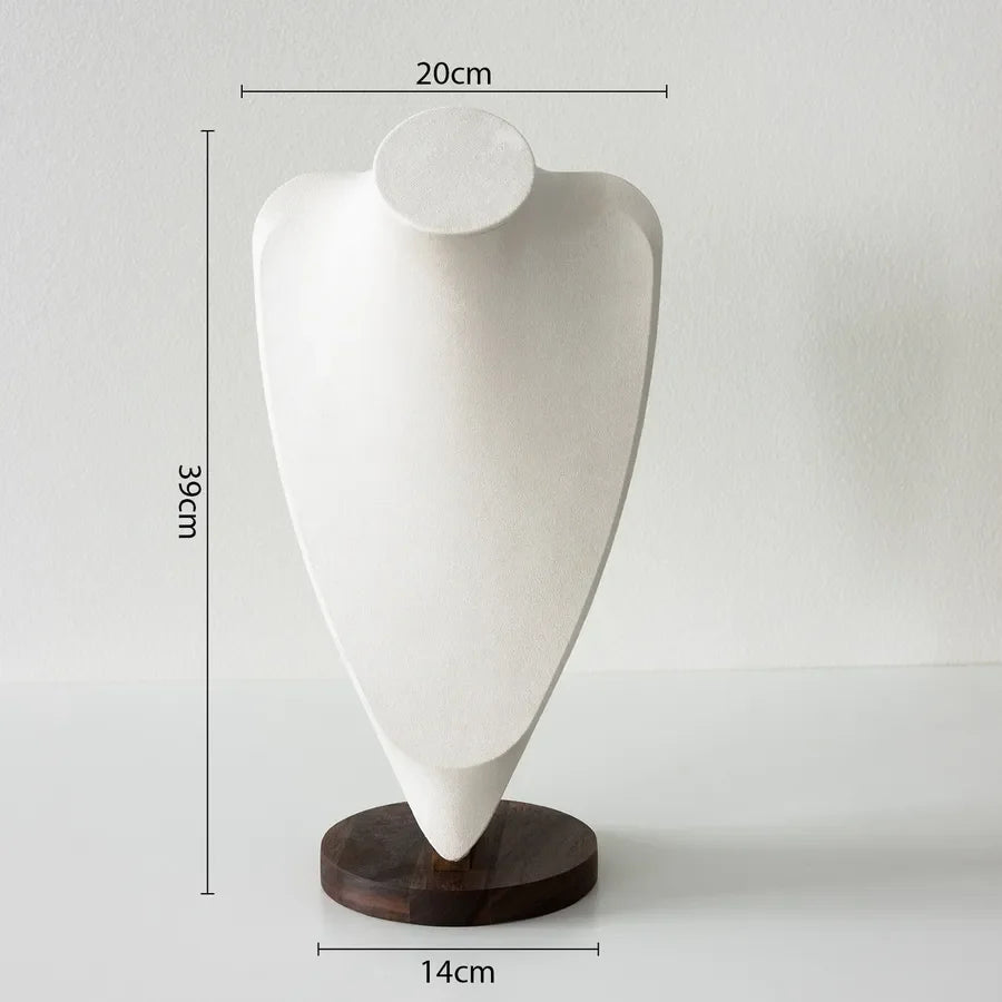 Retro Walnut Color Jewelry Display Stand Ring Earring Necklace Stall Jewelry Accessories Display Plate Shop Counter Top